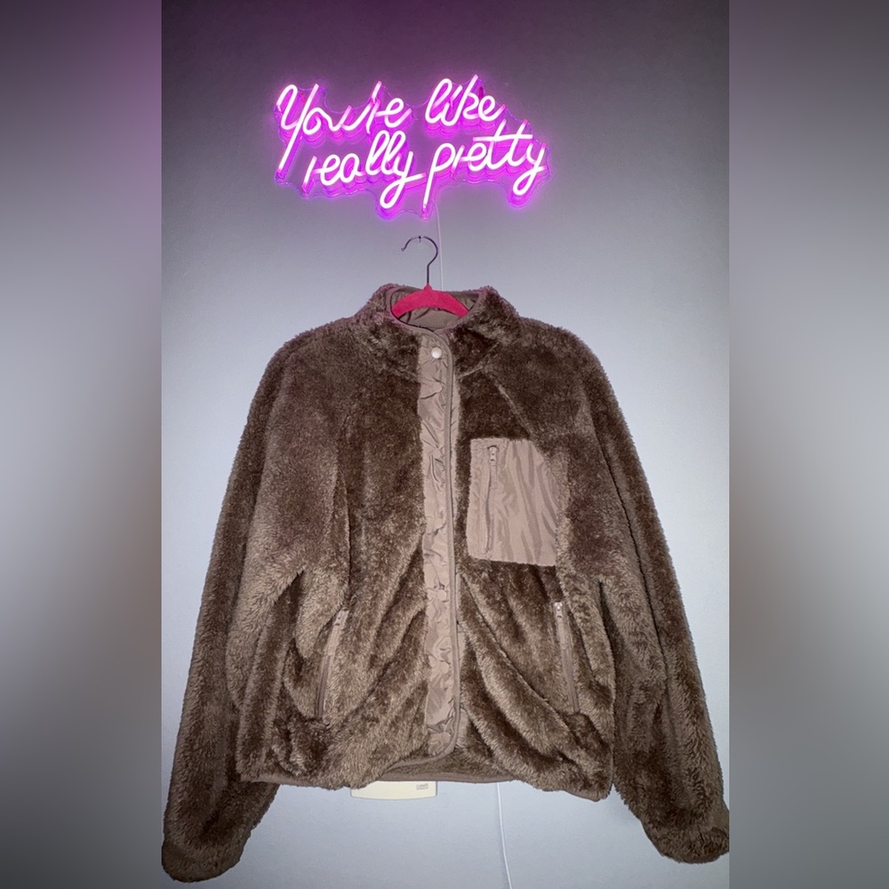 Plush Brown Teddy Jacket